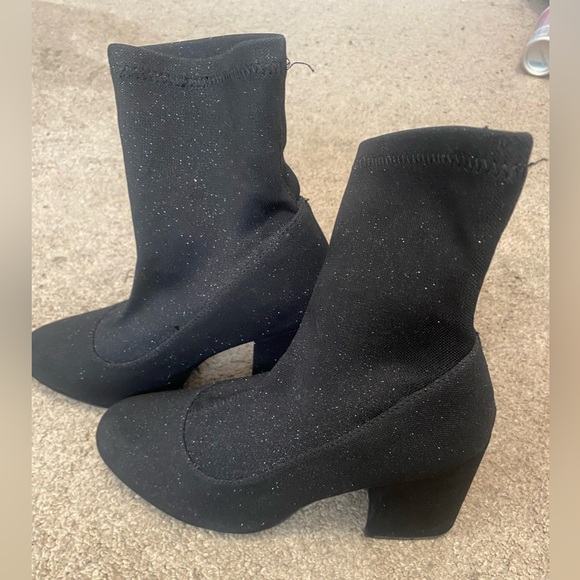 Black sparkly ankle boots - Picture 2 of 7